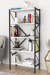 Bofigo Decorative 5 Shelf Bookcase Metal Bookcase White