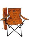 Bofigo Camping Chair Folding Chair Garden Chair Picnic Beach Balcony Chair Patterned Orange