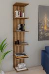 Bofigo Wall Mounted Bookcase Wall Shelf Walnut