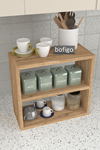 Bofigo Counter Top Shelf Spice Rack  Pine