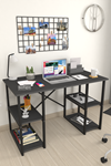 Bofigo 4 Shelf Study Desk 60x120 cm Anthracite