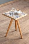 Bofigo Wooden Tile Center Table Wooden Solid Wood Table 32x32 Cm Natural