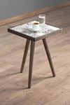 Bofigo Wooden Tile Center Table Wooden Solid Wood Table 32x32 Cm Black
