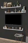 Bofigo Tv Shelf Wall Shelf Flying Shelf Bookcase Shelf 120 Cm White
