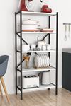 Bofigo 5 Shelves Metal Kitchen Organizer Metal Kitchen Shelf Microwave Shelf Spice Rack White