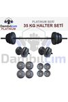 Dambılcım Platinum 35 KG Halter Seti 35 KG Dambıl Seti Ağırlık Seti Vücut Geliştirme Aleti