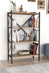 15-09-02 4 Shelves Metal Bookshelf PINE
