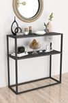 Bofigo Metal Leg Dresuar Decorative Shelf Dresuar Console Metal Dresuar Anthracite