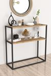 Bofigo Metal Leg Dresuar Decorative Shelf Dresuar Console Metal Dresuar Pine