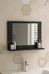 Bofigo 60x45 Cm Modena Banyo Rafı Lavabo Rafı Aynalı Raf Banyo Aynası Bendir