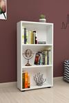 Dekoratif 3 Raflı Kitaplık Modern Kitaplık Beyaz