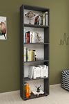 Bofigo Decorative 5 Shelf Bookcase Anthracite