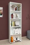 Bofigo Decorative 5 Shelf Bookcase White