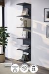 Bofigo Wall Mounted Bookcase Wall Shelf  Anthracite