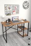  Bofigo 60x120 cm 2 Raflı Çalışma Masası Bilgisayar Masası Ofis Ders Yemek Masası Kafka Çam