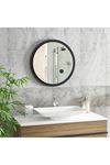 Bofigo 45 Cm Rio Banyo Aynası Dekoratif Lavabo Aynası Yuvarlak Ayna Antrasit