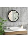 Bofigo 45 Cm Rio Banyo Aynası Dekoratif Lavabo Aynası Yuvarlak Ayna Siyah