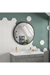 Bofigo 60 Cm Porto Banyo Aynası Dekoratif Lavabo Aynası Yuvarlak Ayna Antrasit