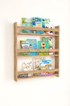 Bofigo 4 Shelves 120 x 70 Cm Montessori Bookshelf Educational Children's Bookcase Walnut