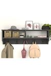 Bofigo Portmanto Duvar Askılığı Elbise Askılığı Raflı Duvar Askılığı 120 Cm Nova Antrasit