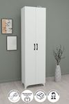 Bofigo 8 Shelves and 2 Doors Multi-Purpose Wardrobe White