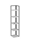 Bofigo 5 Raflı Metal Köşe Çiçeklik Saksı Standı Dekoratif Aksesuar Rafı Saksılık Selanik 180 cm Beyaz