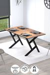 34-11-02  Luna Dining Table With Star Shaped Legs PINE
