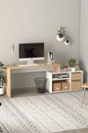 20-03-41 Multifunctional Study Desk SAPPHIRE OAK/WHITE