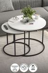 22-61-01 Nesting Coffee Table Set of 2 WHITE