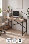 Bofigo 120X55 Cm Raflı Çalışma Masası Bilgisayar Masası Ofis Masası Ders Masası Cervantes Çam